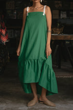 Passement Dress in Green